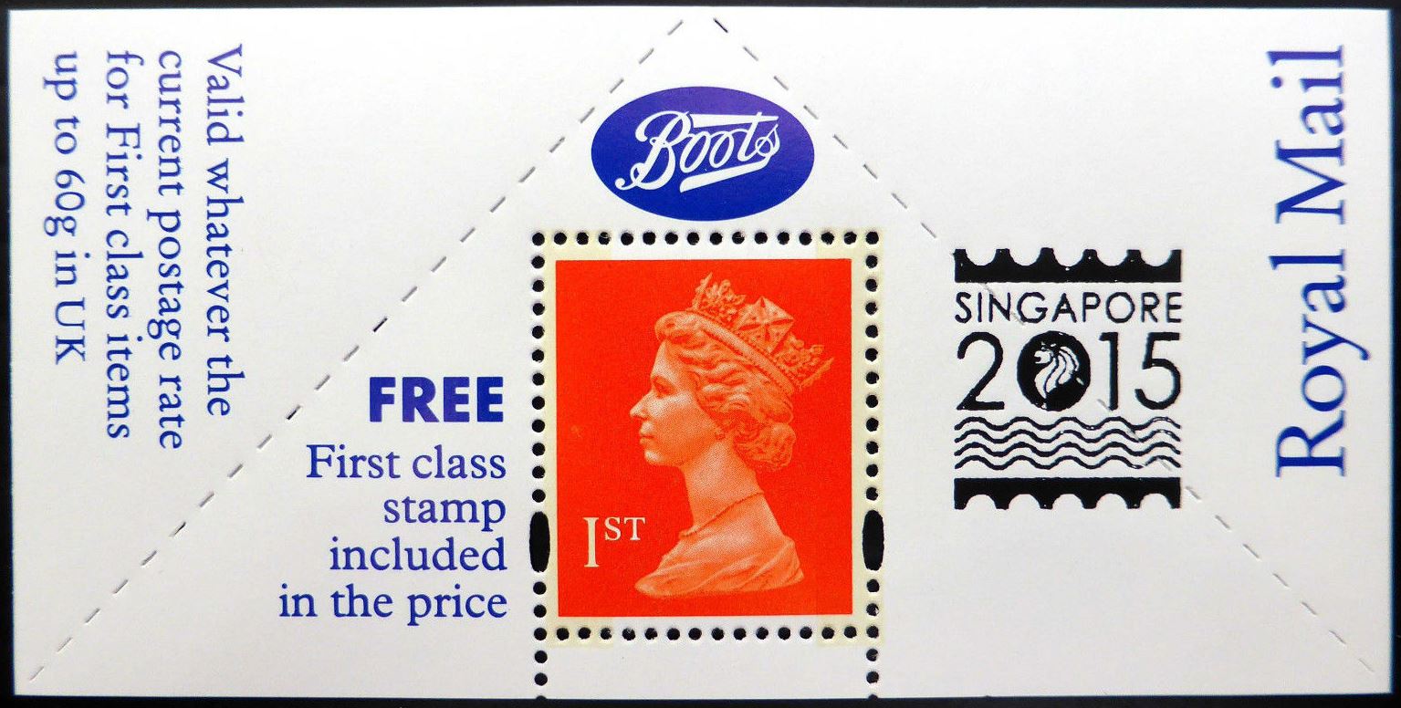 2015 GB - Boots Label - Singapore '15 Singpex Stamp Expo MNH